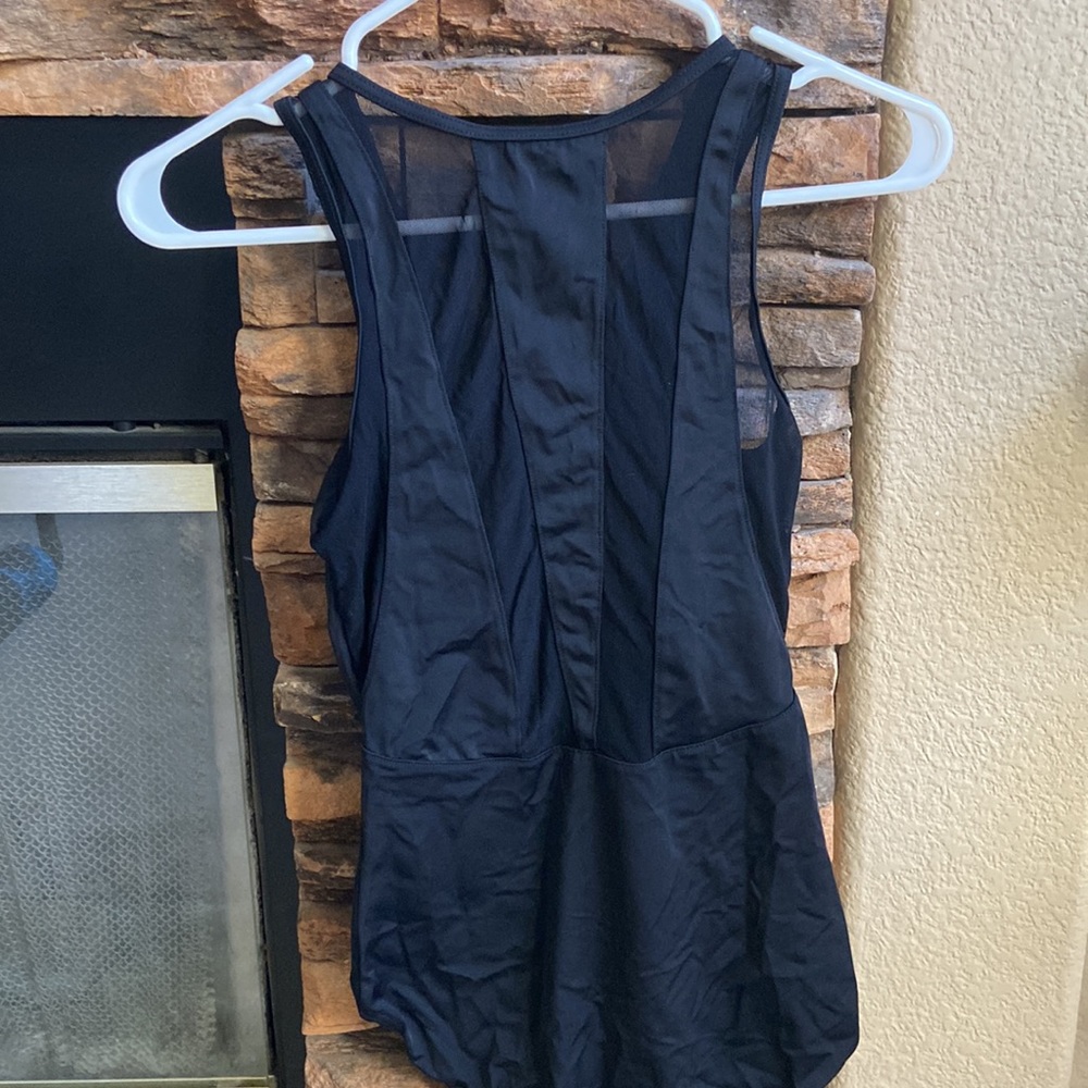 NEW Ballet Dance Leotard, mesh stripes down the back (Adult M)